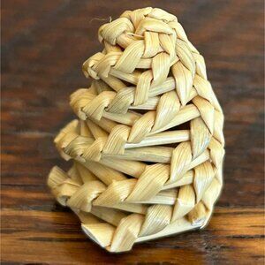 Vintage Wicker Thimble Rustic Pinecone Shape